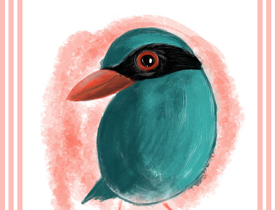 Another bird for a calendar bird calendar colors details digitalart drawing drawingart eyes painting pastels