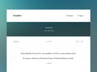 Daily Bible bible christian quote ui web