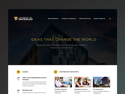 University of Waterloo Concept concept ui university waterloo web website