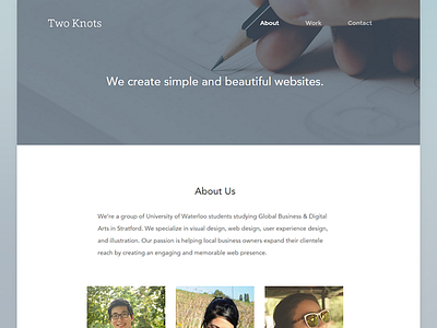 Two Knots agency ui web website