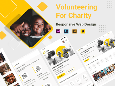 Responsive Web Design (Volunteering For Charity) appdesign appdesigner charity design donate responsivedesign responsivewebdesign uidesigner userinterface uxdesigner uxui volunteeringopportunities volunteeringwebsite webdesign webdesigner website