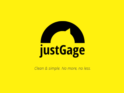 JustGage Logo clean gauge logo simple striking subtle swiss