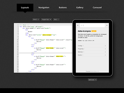 Touché Homepage - Code Editor Section clean comp design interface mobile simplistic ui website