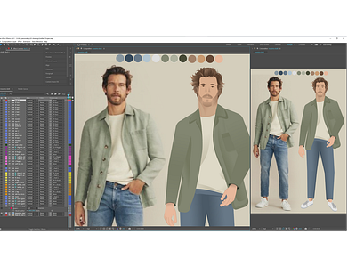 Massimo dutti fashion 2D character model by hosenmahjob on Dribbble