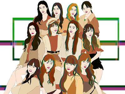 IZ-one cartoon digital illustration digitalart girl illustrator izone korean