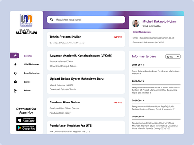 Student Nusa Mandiri Redesign