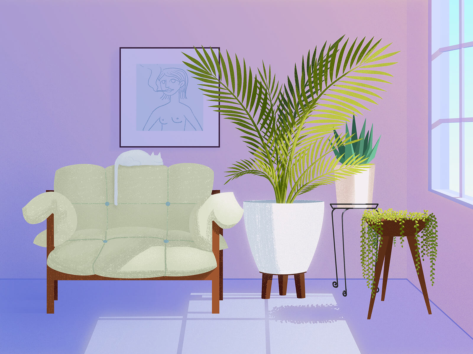 Sofa and flowers 13 by Leem Fan on Dribbble