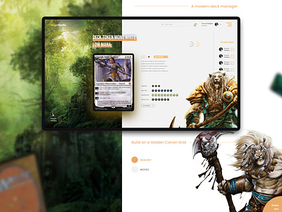 MagicDecks, a webdesign project built with GoldenCanonGrid card golden canon grid magic ui webdesign