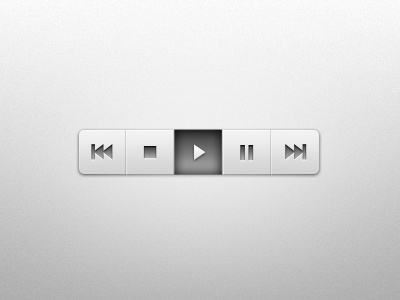 Media Toolbar Rebound button buttons interface iphone media music on pause play player rewind sound stop ui