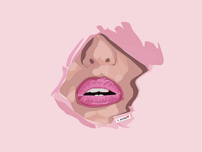 Glossy Lips concept design design art dribbble dribbbleweeklywarmup illustration lips lipsart love pink simple