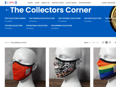 The Collectors Corner - Masksrus dust protection face coverings marks store mouth cover cloth pollution protection