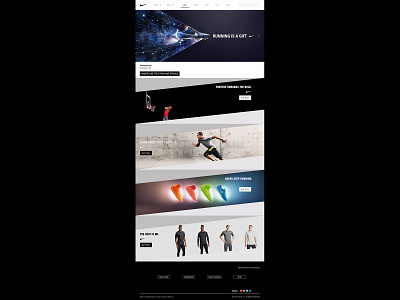 Nike sample website color palette design photoshop typography ui website
