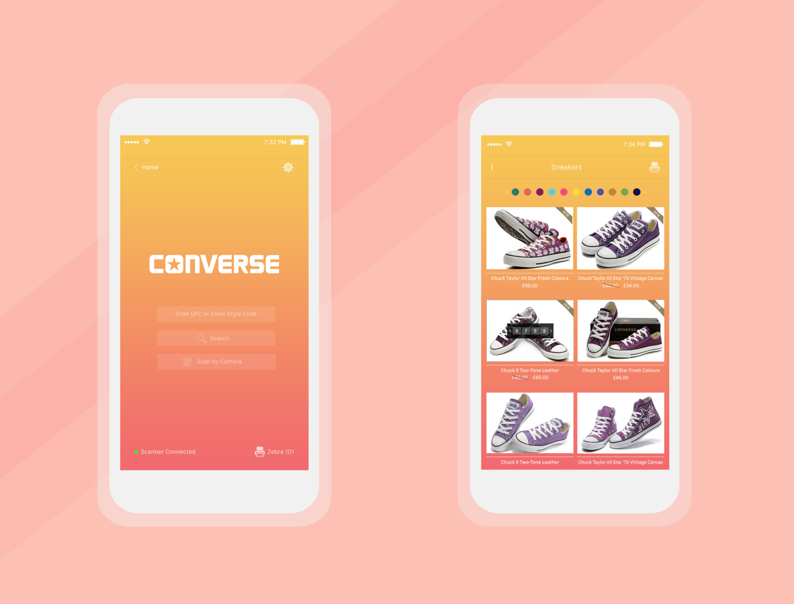 Converse shoe app by SathishMarimuthu on Dribbble