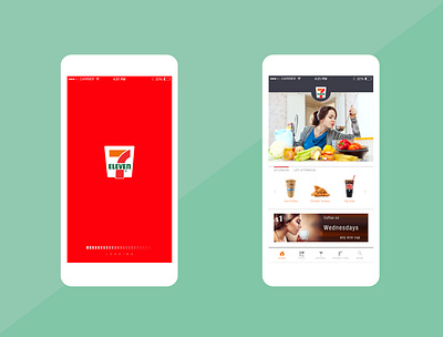 7Eleven food app app clean ui color palette design food and drink mobile app mobile ui photoshop typography ui ui desgin