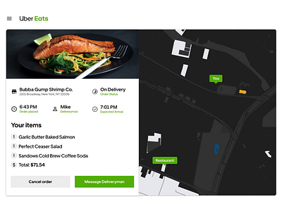 Daily UI Challenge #020 - Location Tracker 20 clean daily daily ui daily ui 20 design eats location location tracker motion protopie tracker uber uber eats ui ui design uiux