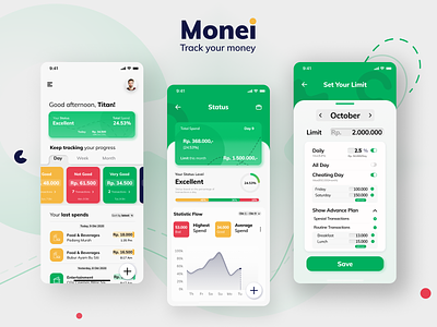 Monei - Money Management Apps finance app form mobile settings ui ui ux ux design