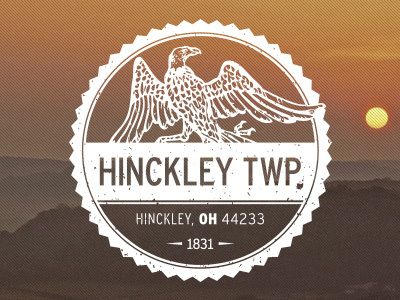 Hinckley Township Postal Stamp logo ohio post office stamp vulture