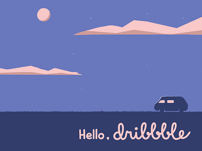 Hello, Dribbble! illustration