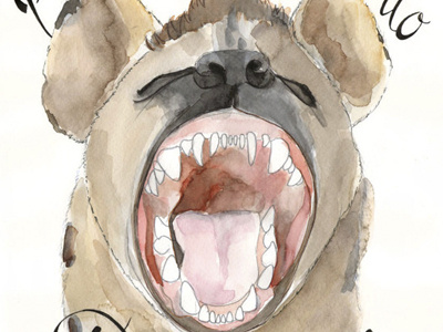 Blanqueamiento dental acuarela animal illustration ilustracion watercolour