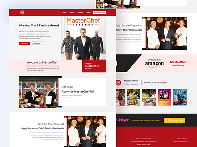 MasterChef Website Redesign branding cooking website graphic design illustration redesign ui ui design website design website redesign