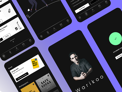 Mobile app design for Ankur Warikoo