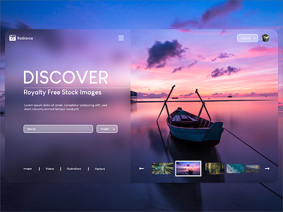 Stock Image Website Concept. by Toufik HAID on Dribbble