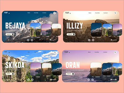 Discover Algeria : Travel website concept.
