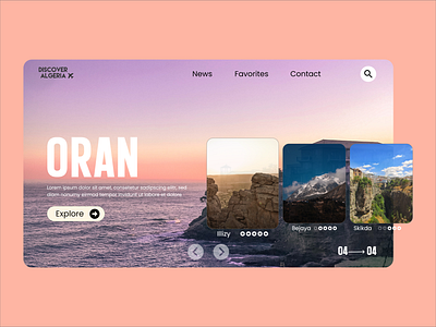 Discover Algeria : Travel website concept "Oran"