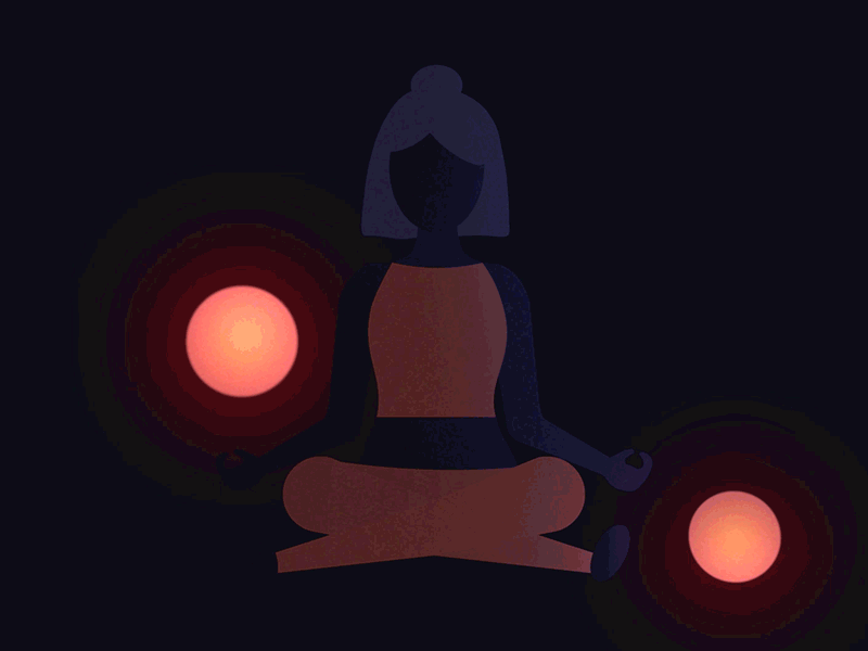 #1 lights - meditation after effects animation illustraion light lights meditate meditation motion motion design pose yoga yoga pose