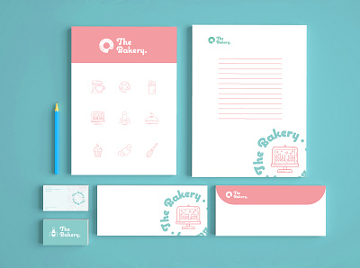 The bakery branding design icon stationery