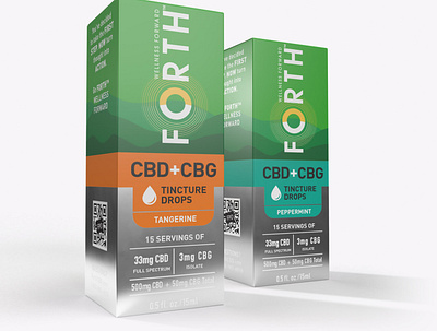 Packaging Design for Forth CBG product line extension brand identity cbd cbd oil cbd packaging cbg creative design design graphic design label packaging natural packaging design