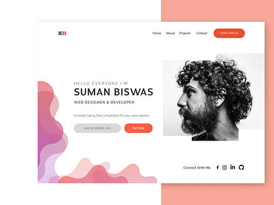 Portfolio Landing page figma illustration landingpage minimalist portfolio simplicity template ui webdesign