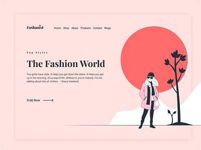 Fashanist fashionstore figma flat minimal style ui vector webdesign website