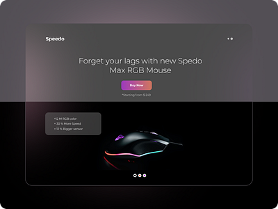 Speedo - Mouse Companey aura design figma keyboard landingpage minimalist mouse rgb simplicity ui webdesign website