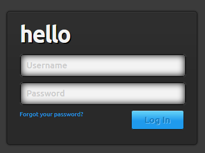 Yet another login form. form log in login