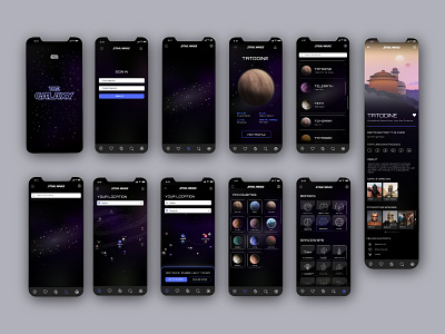 The Galaxy- Star Wars Travel App app design illustration minimal mobile app space star wars ui ux
