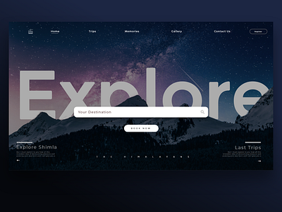Travel UI Design With search Bar adobexd clean graphic design search stars ui uiux web design website website concept website design