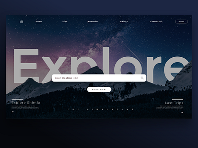 Travel UI Design With search Bar