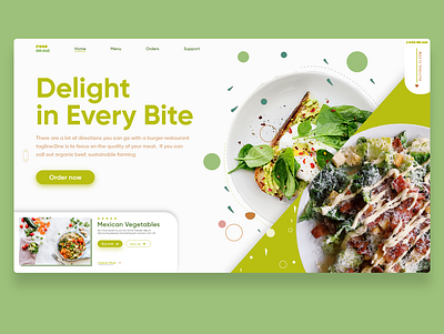 Food Web UI Design adobexd cleandesign food green ui ui design uidesign uiux uiuxdesign website websitedesign websiteui webui