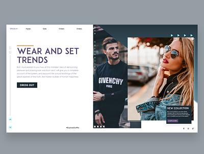 Fashion Website UI adobexd cleandesign clothes design fashion fashion brand gradient ui ui design uidesign uiux uiuxdesign ux websiteui