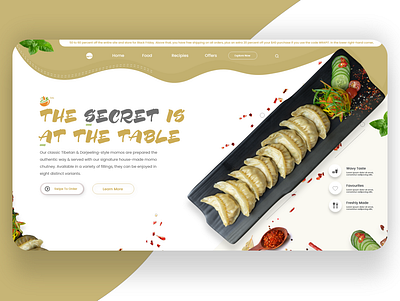 Chinese Food Webstie UI adobexd cleandesign food green ui design uidesign uiux uiuxdesign website websiteui webui