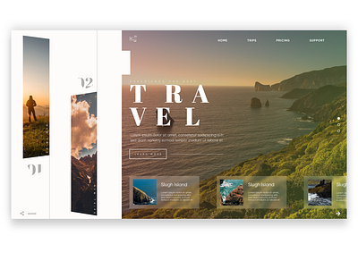 Travel Website UI adobexd cleandesign gradient serif travel ui ui ux ui design uidesign uiux uiuxdesign websiteui webui