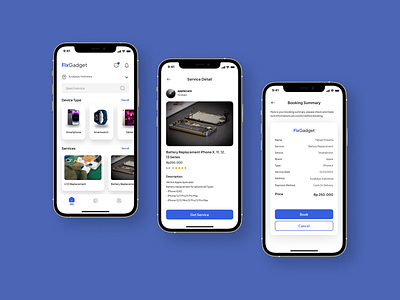 FixGadget - Gadget Repair Booking App app mobile app ui ux