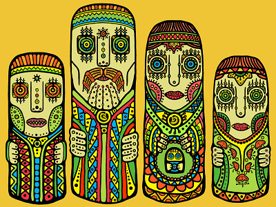 Krapka 2014 2d band color cover ethnic illustration music nice ukraine vector