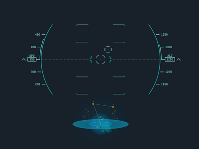 HUD inteface game space sim (1step) in progress color hud in interface progress space ui ux