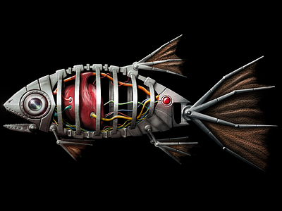 Robo Fish biomech illustration