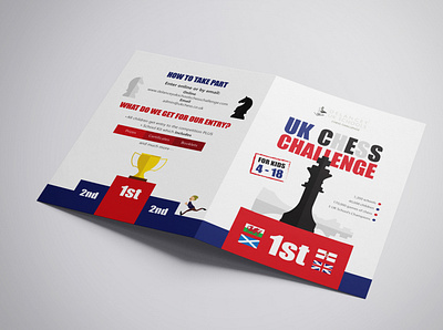 Chess challenge - Bifold flyer branding design digitalart flat flyer flyer design graphic design illustration vector