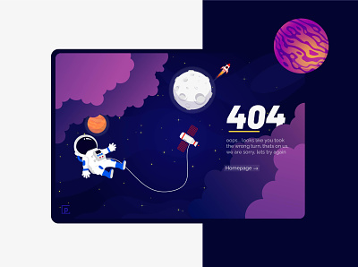 404 Page concept 2 branding design flat illustration landing page minimal ui ux website