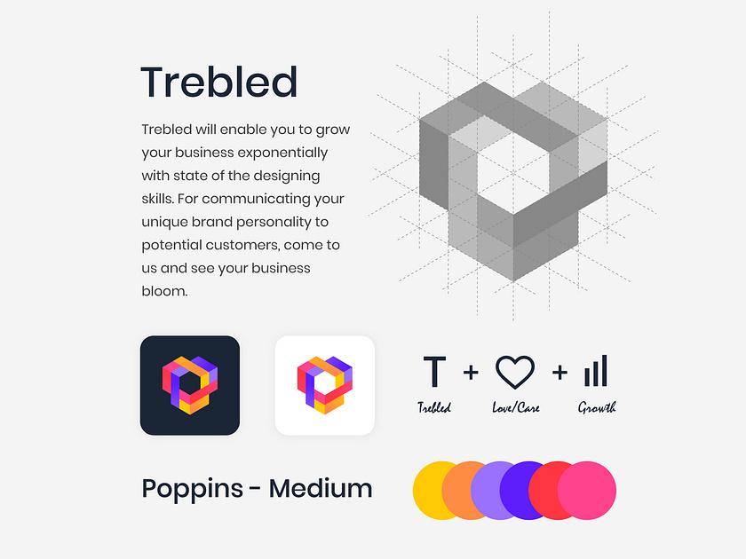 brand-identity-design-for-trebled-by-trebled-on-dribbble