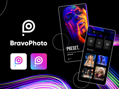 Bravo Photo Editor ✨📷 app appdesign b logo brand identity branding creative design design exploration editingapp editingappdesign editpictures illustration logo logooftheday p p logo preset presetlogo ui ux